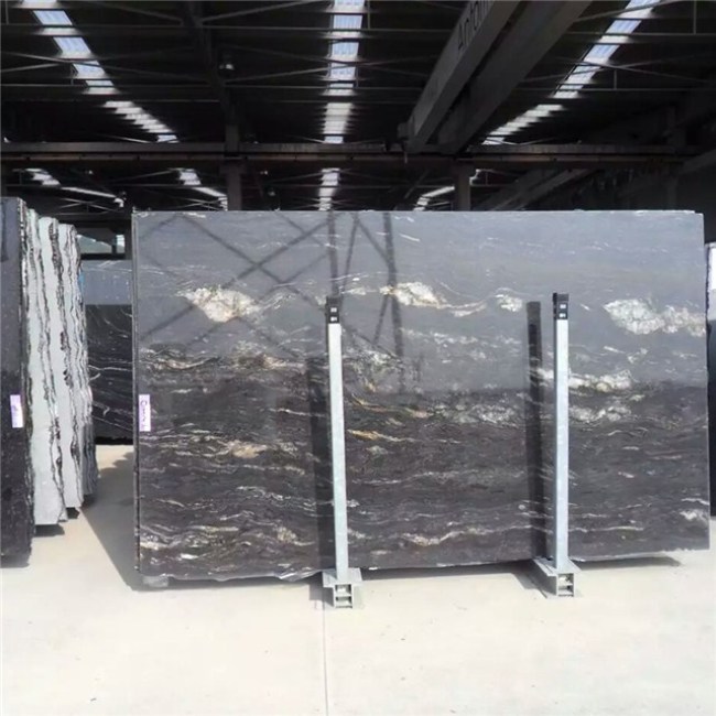 Black cosmic granite slabs